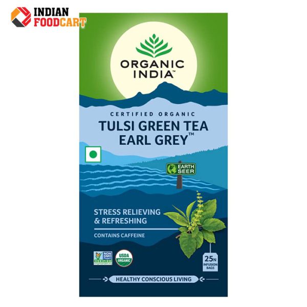 Trà Túi Lọc Organic India Tulsi Earl Grey (25 Tea Bags)