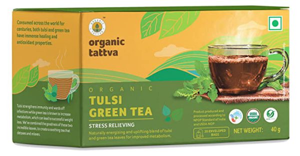 Trà Túi Lọc Organic Tulsi Green Masala Tea (20 teabags) 40GM -OK